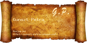 Gunszt Petra névjegykártya